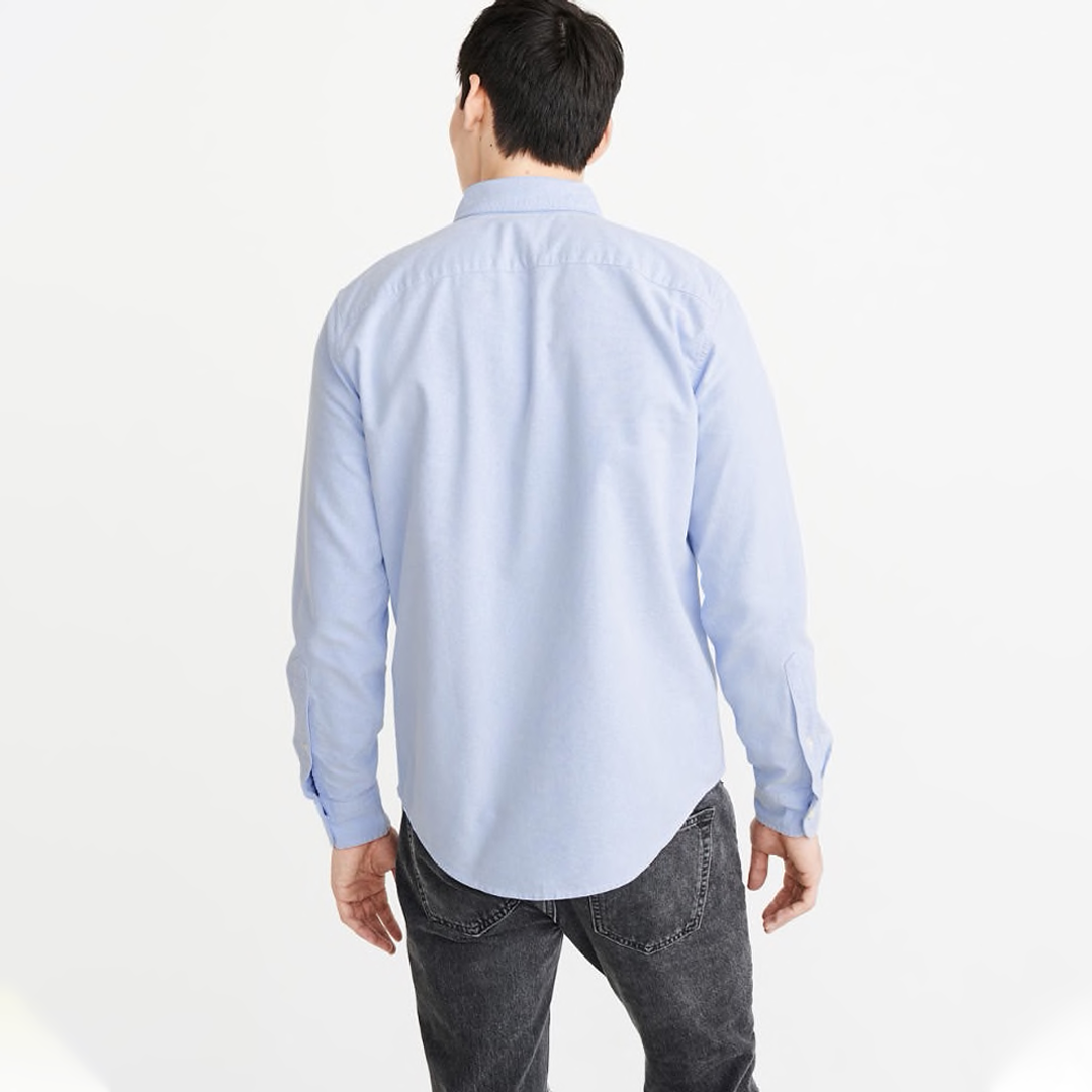 CAMISA ABERCROMBIE MANGAS LARGAS CELESTE