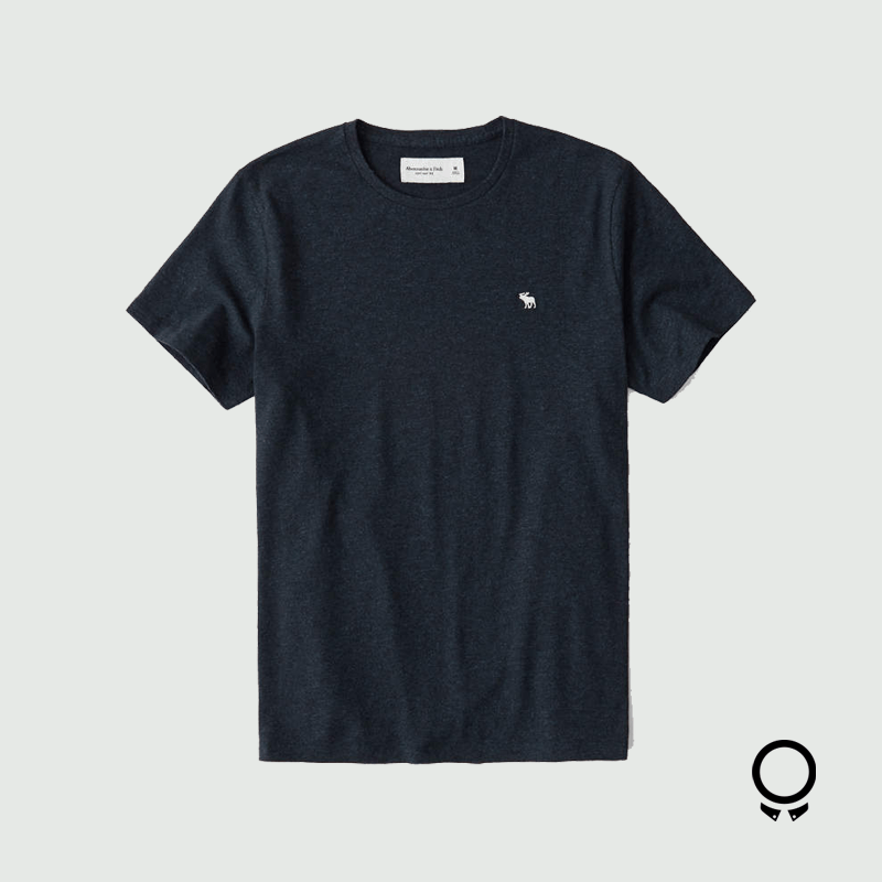 REMERA ABERCROMBIE CUELLO REDONDO AZUL