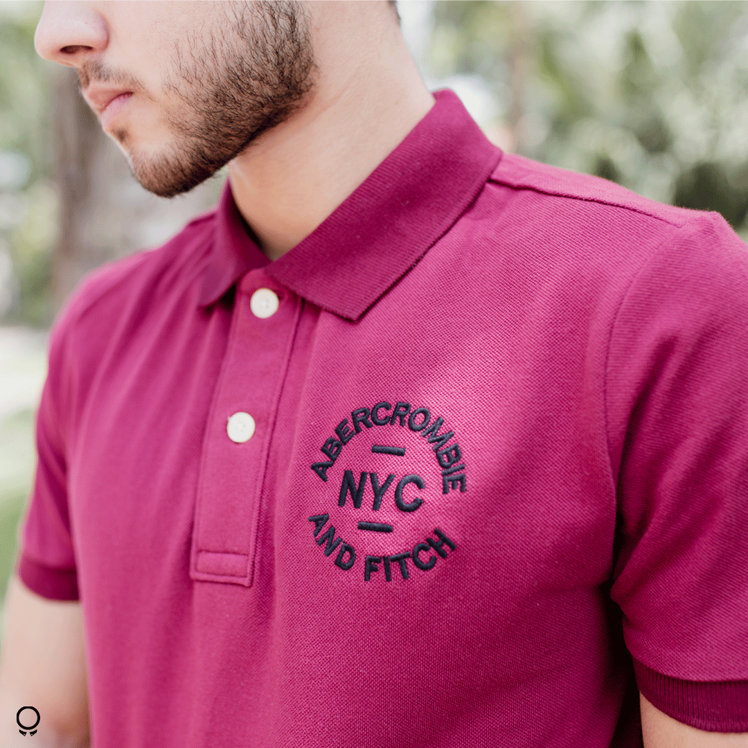 REMERA ABERCROMBIE CUELLO POLO BORDO