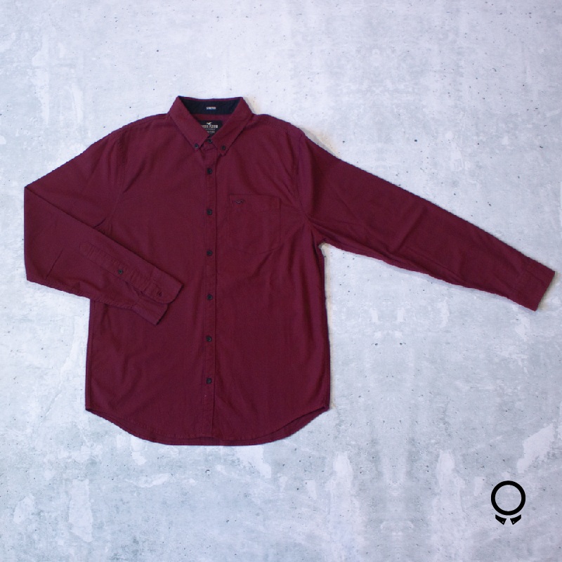 CAMISA AF M/L BORDOL