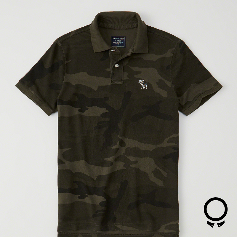 REMERA ABERCROMBIE CUELLO POLO CAMO
