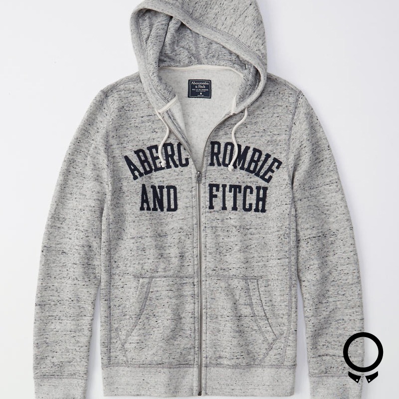 CAMPERA CON CAPUCHA ABERCROMBIE GRIS