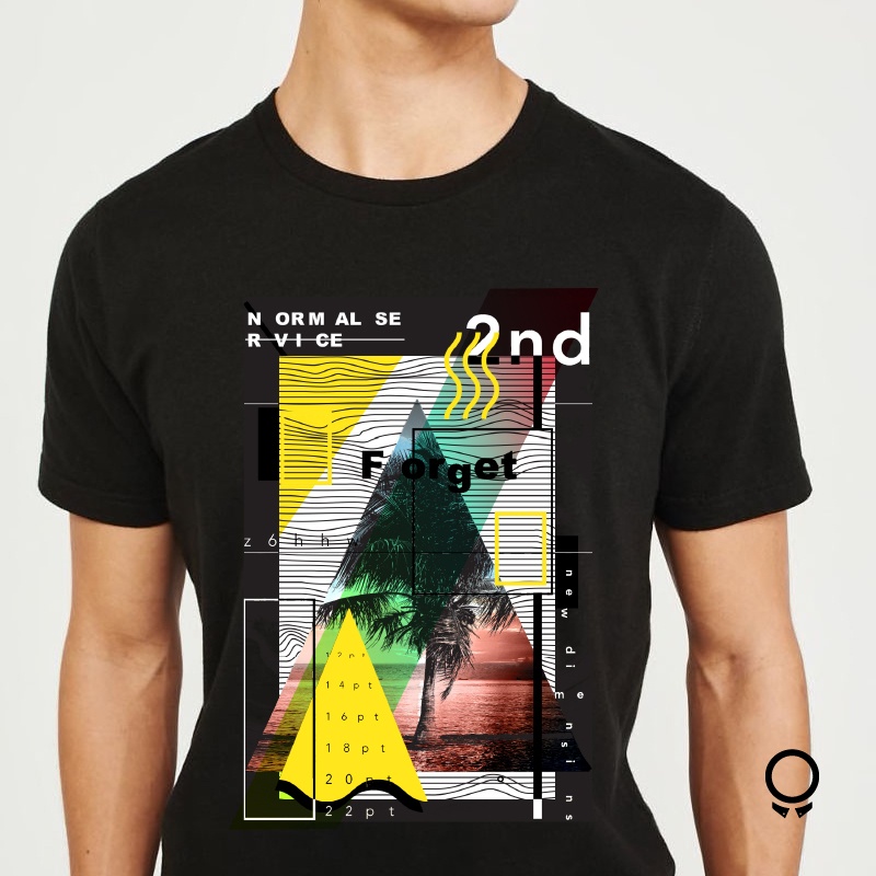 REMERA ABERCROMBIE NEGRO ESTAMPA 2ND