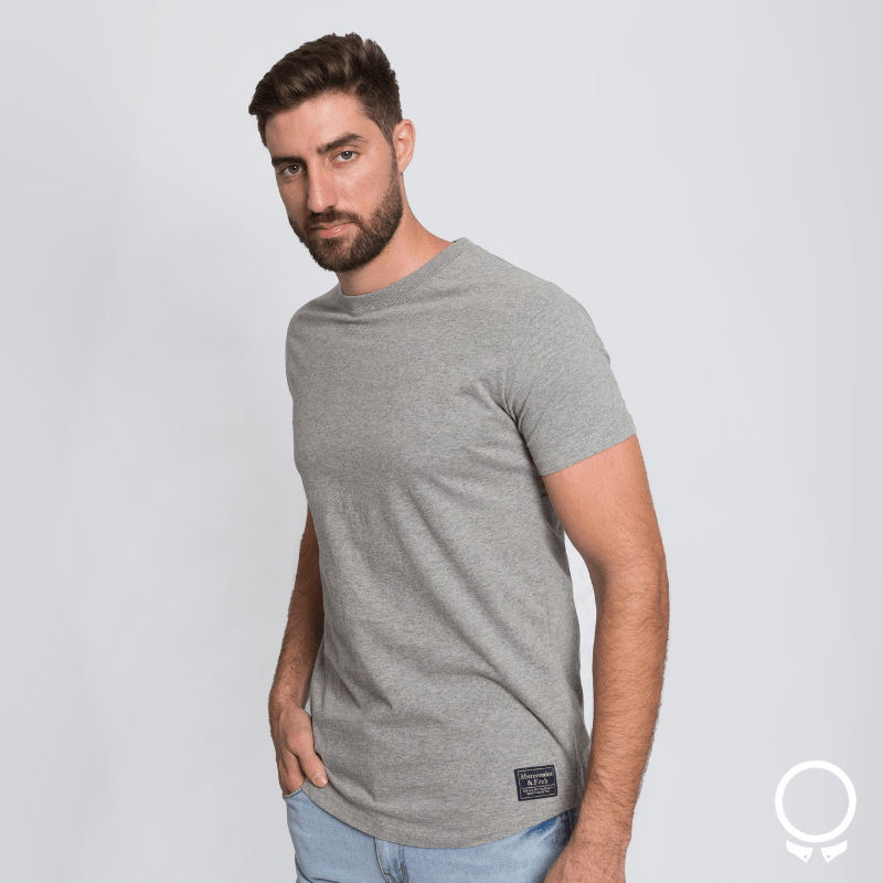REMERA ABERCROMBIE CURVA GRIS