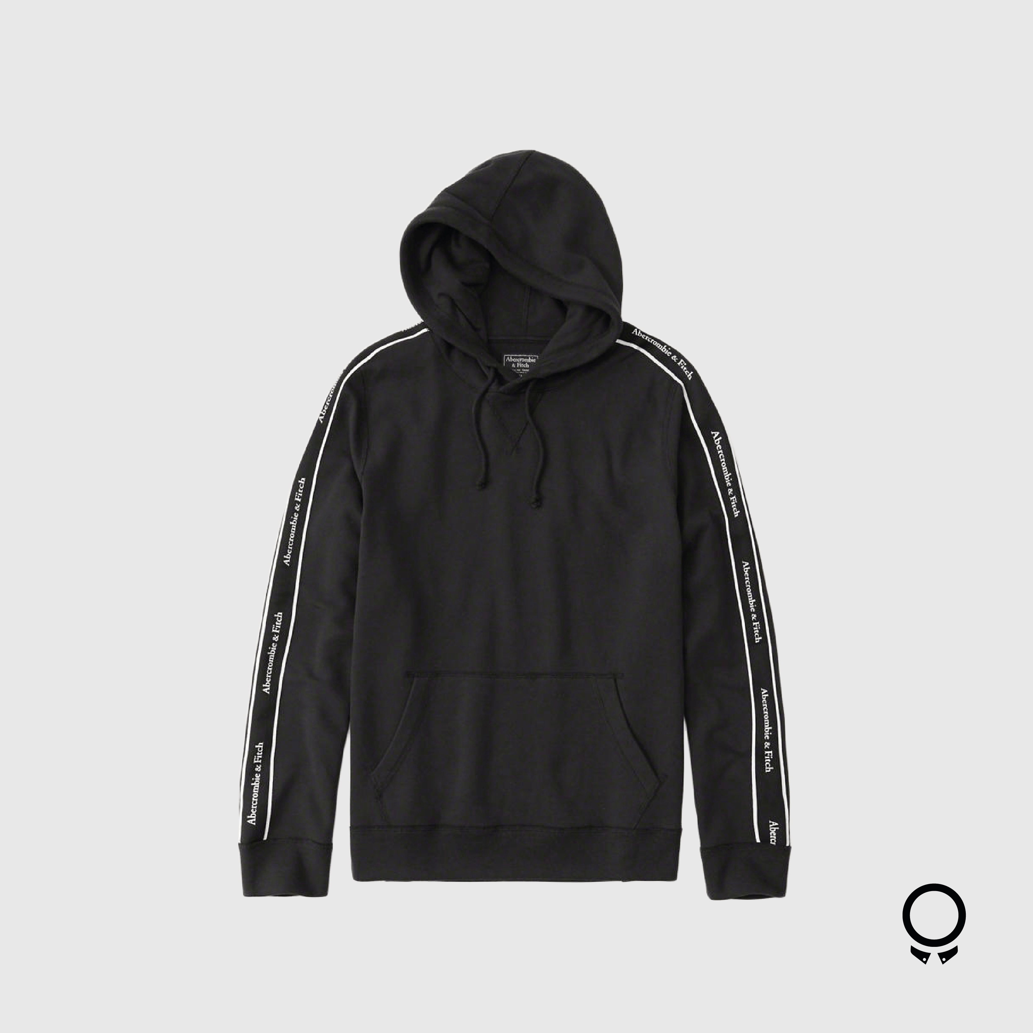 HOODIE ABERCROMBIE NEGRO CON CINTA