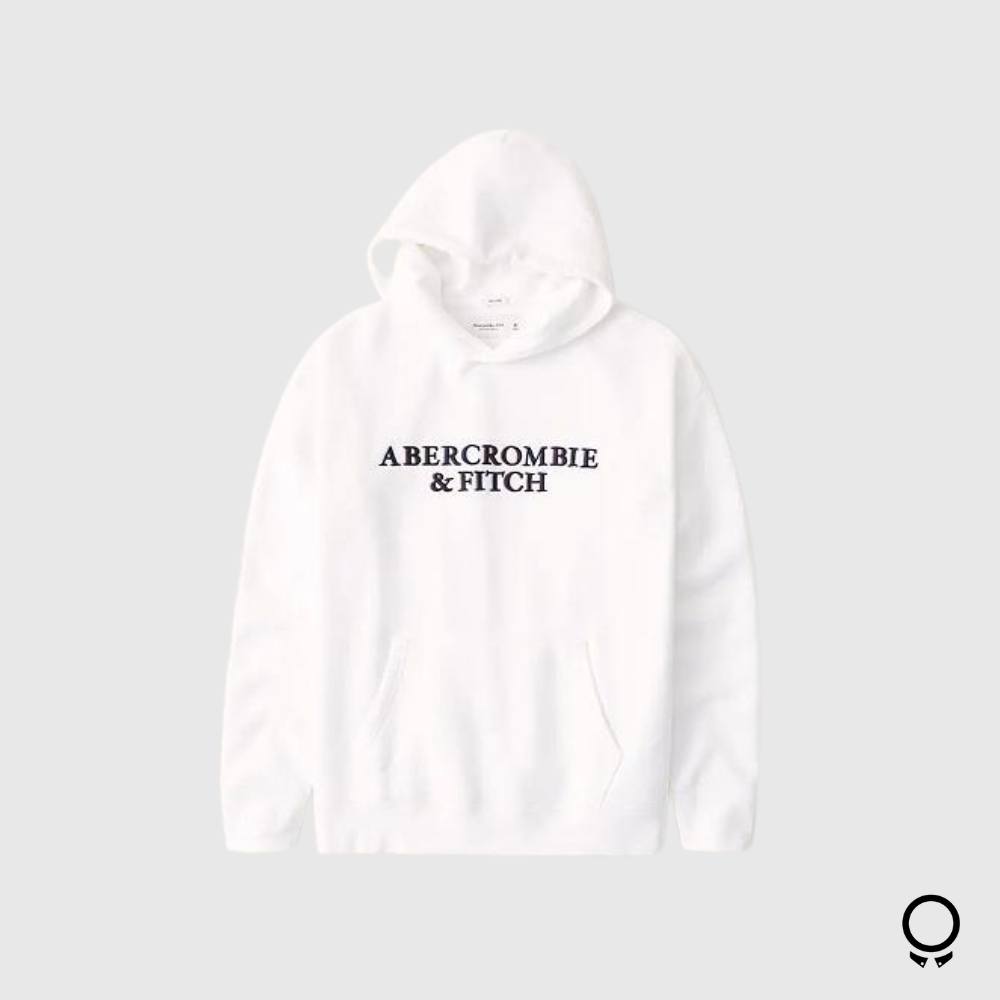 HOODIE ABERCROMBIE BLANCA CON LETRAS
