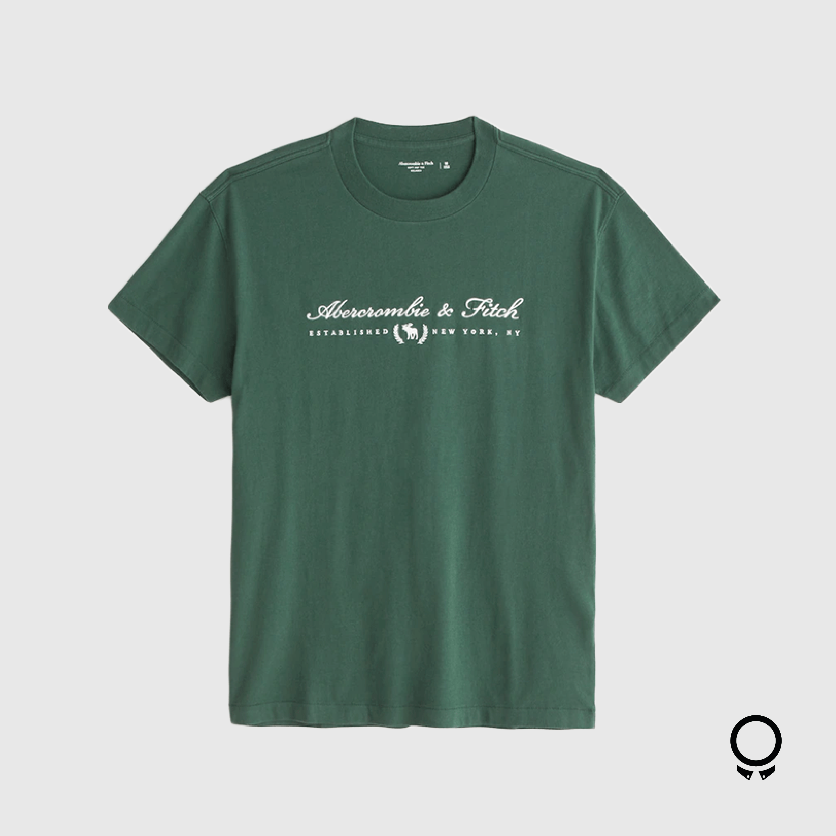 REMERA ABERCROMBIE VERDE LOGO GRANDE