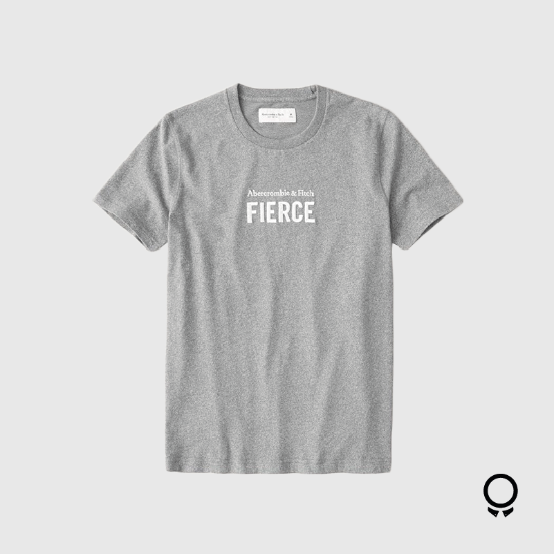 REMERA ABERCROMBIE GRIS FIERCE