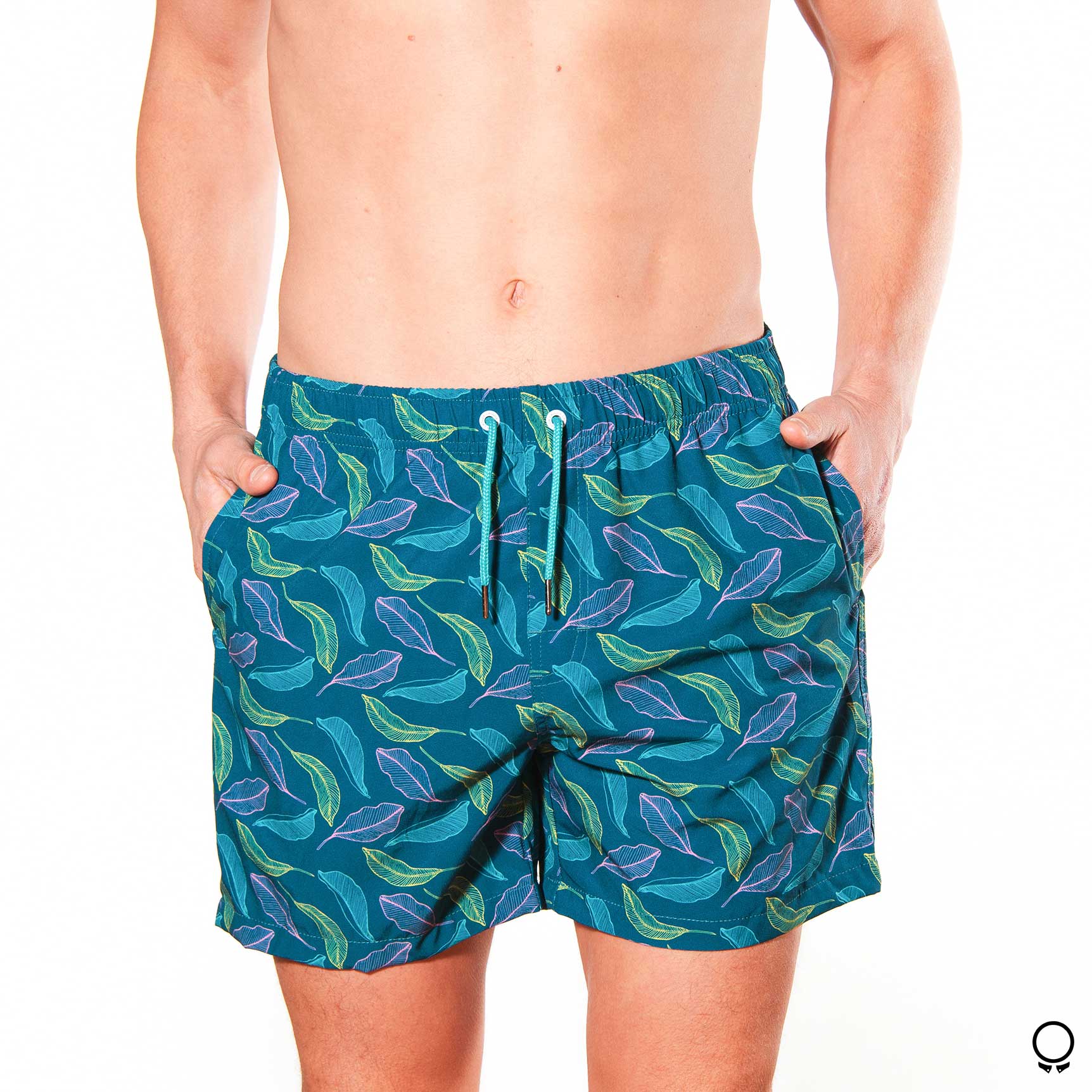 SHORT DE BAÑO CROUCH HOJAS DE COLORES