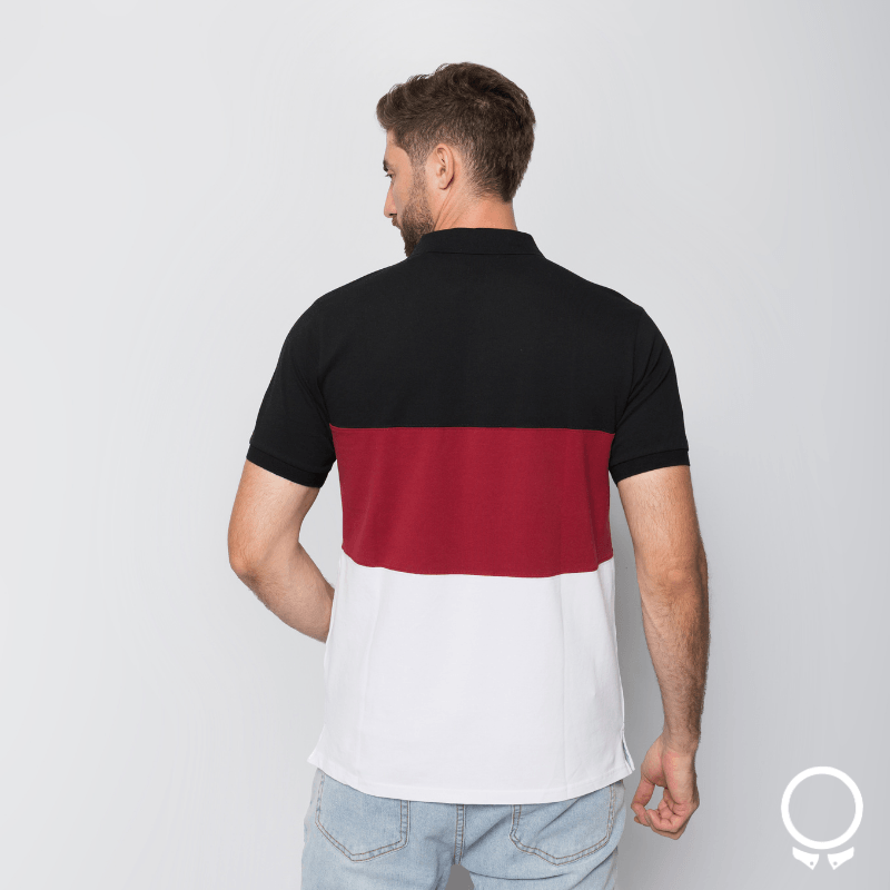 REMERA HOLLISTER POLO RAYAS BORDO