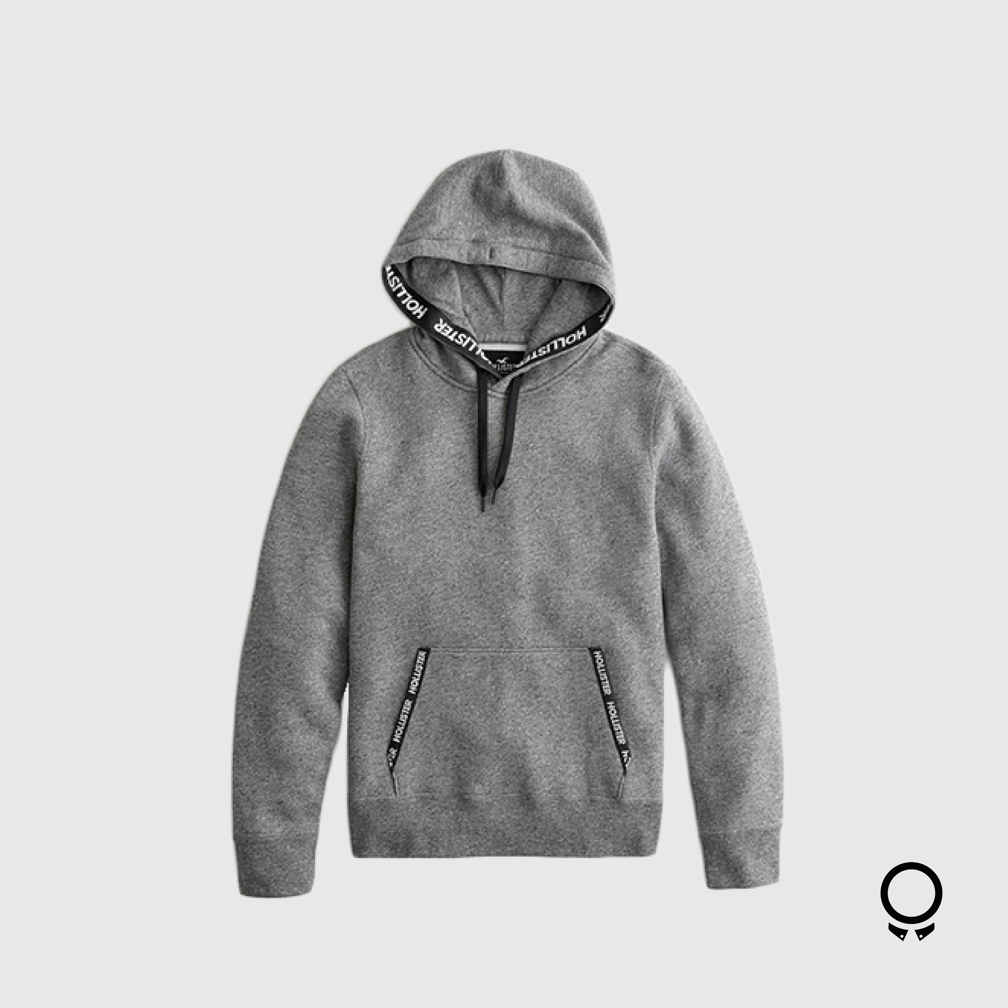 HOODIE HOLLISTER GRIS OSCURO