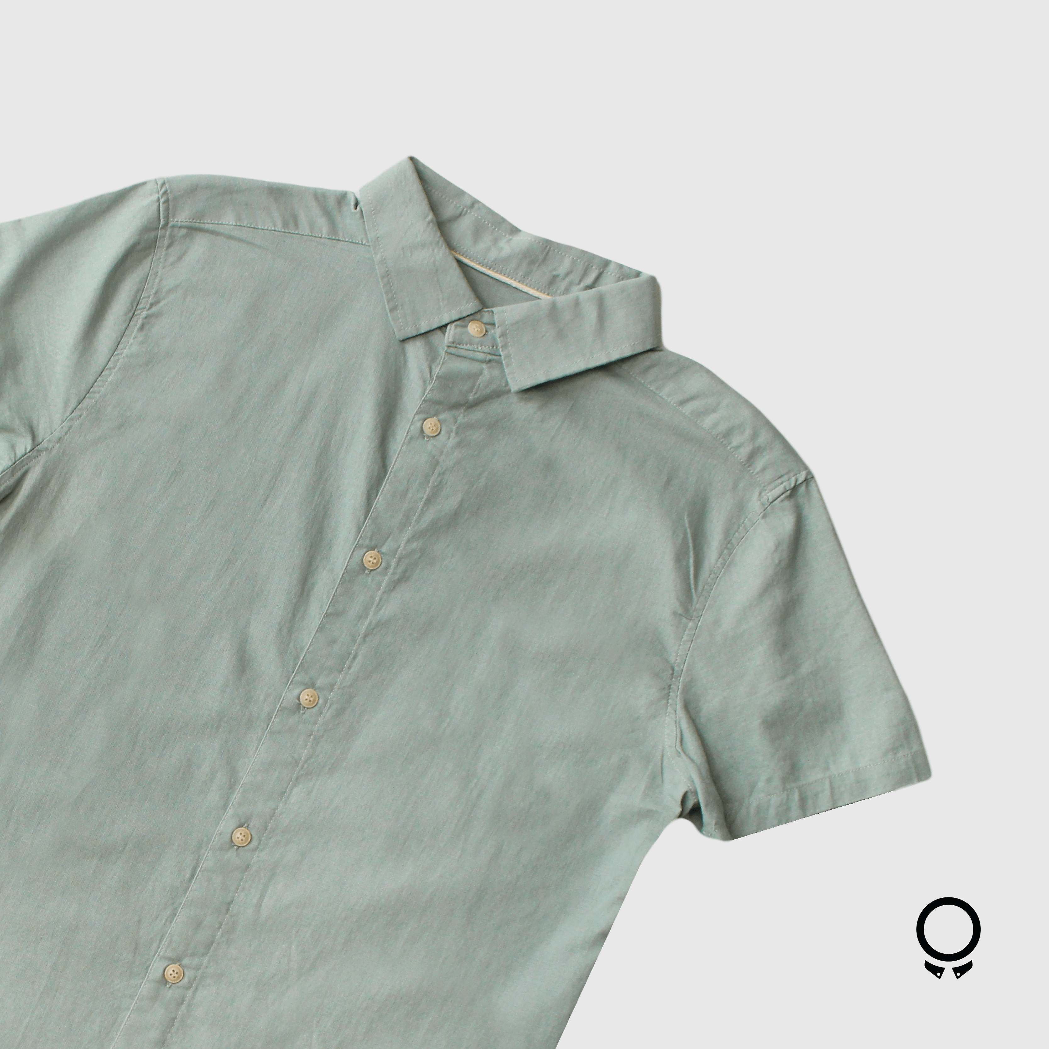 CAMISA KRISTOBELGA M/C LINO VERDE MILITAR
