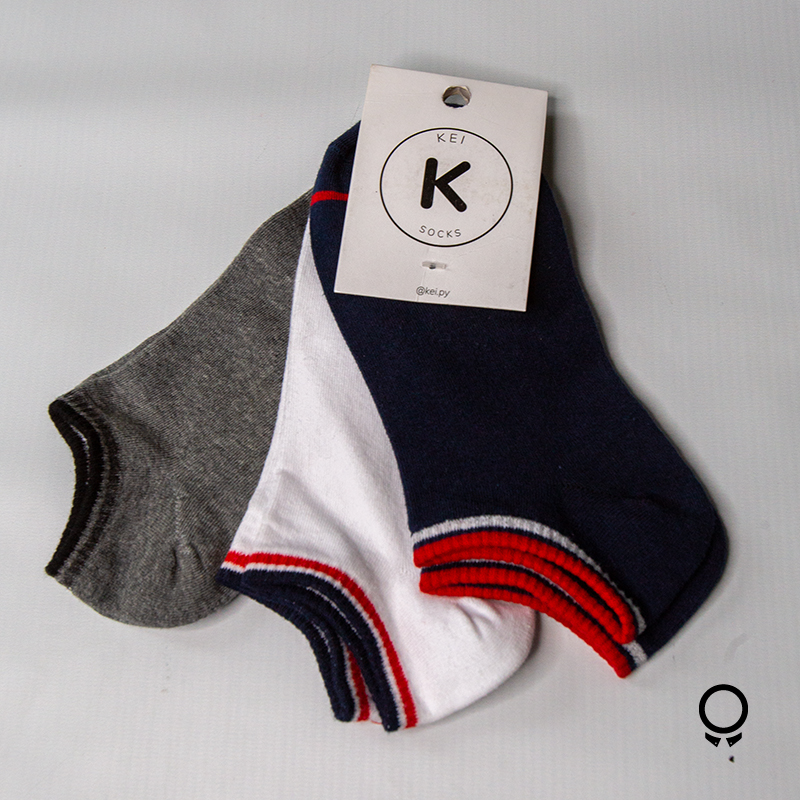 MEDIA KEI KICK DEPORTIVO  PACK 3 COLORES SURTIDOS