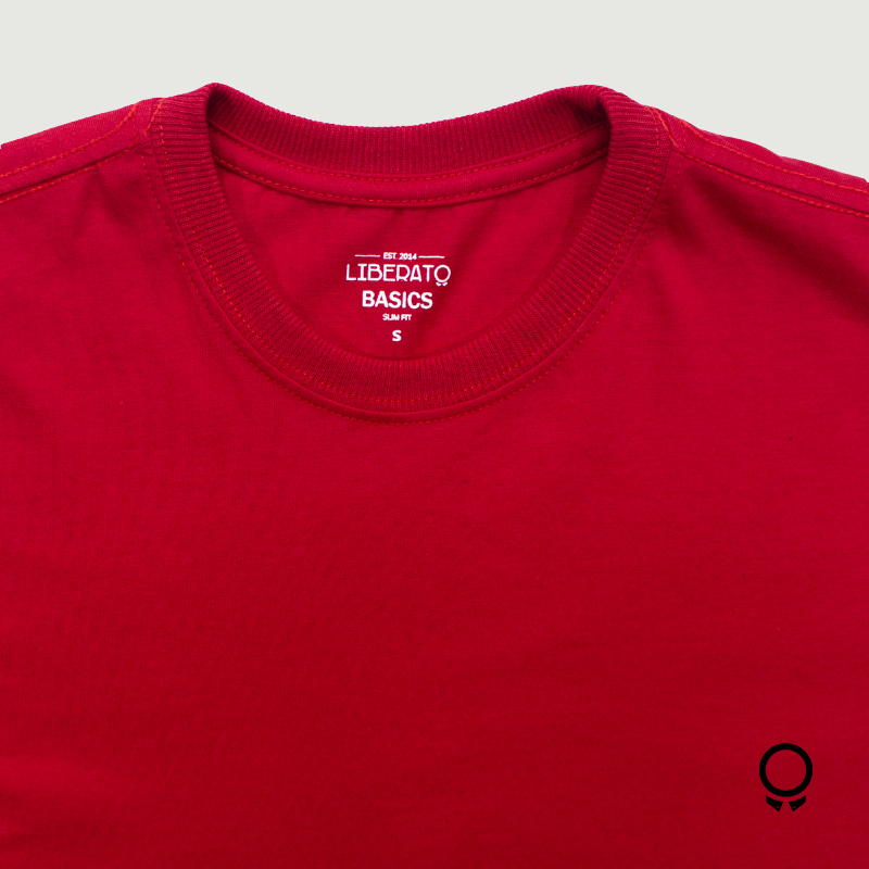 REMERA LIBERATO BASICS CUELLO REDONDO ROJA