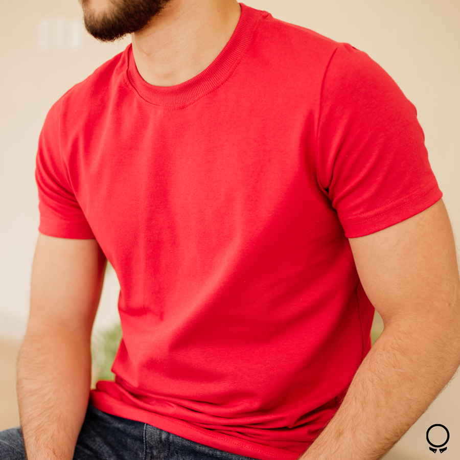 REMERA LIBERATO BASICS CUELLO REDONDO ROJA