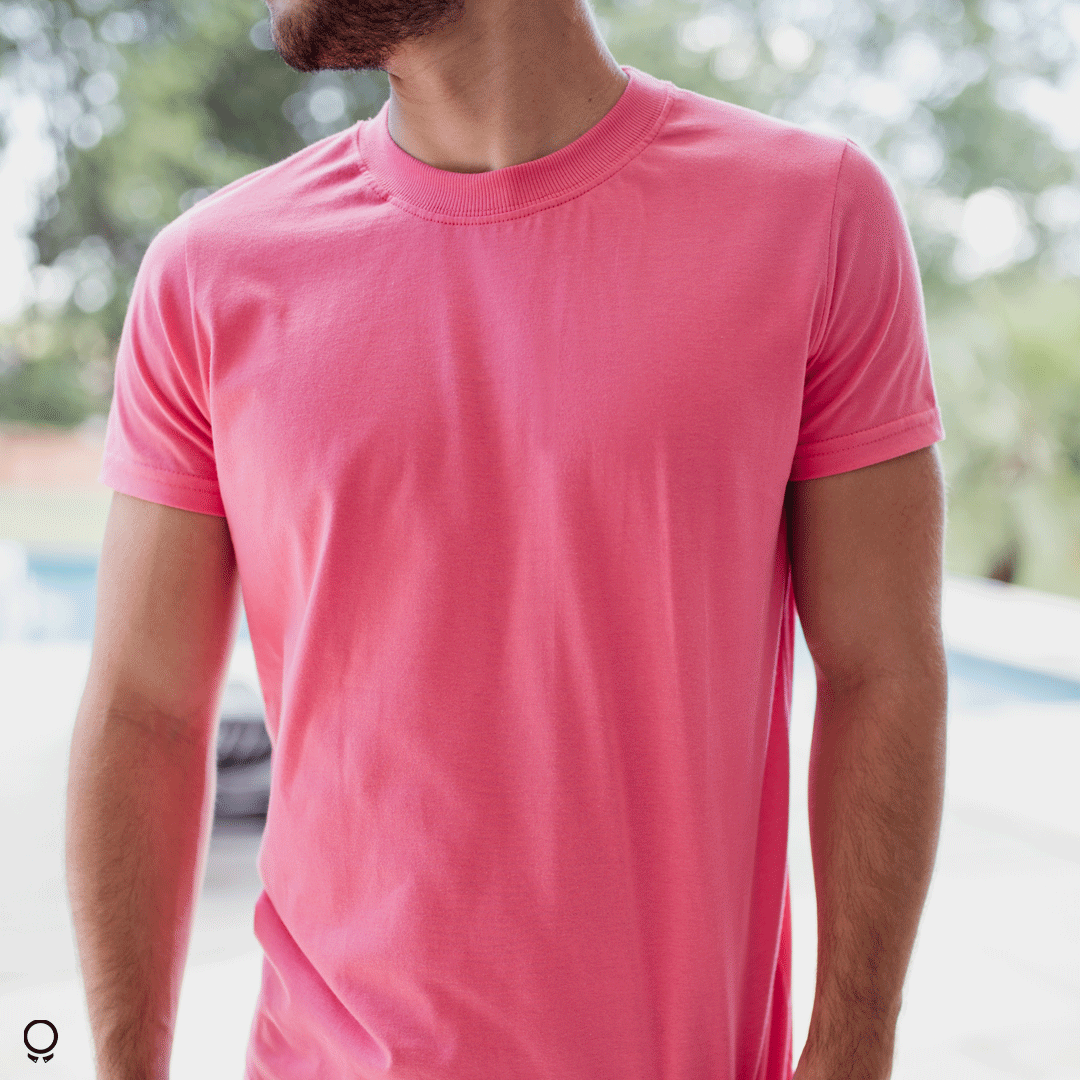REMERA LIBERATO BASICS CUELLO REDONDO ROSA