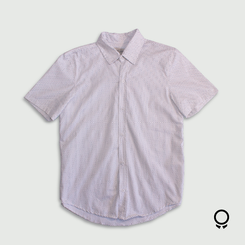 CAMISA LIBERATO BASICS MANGAS CORTAS BLANCO MOTAS