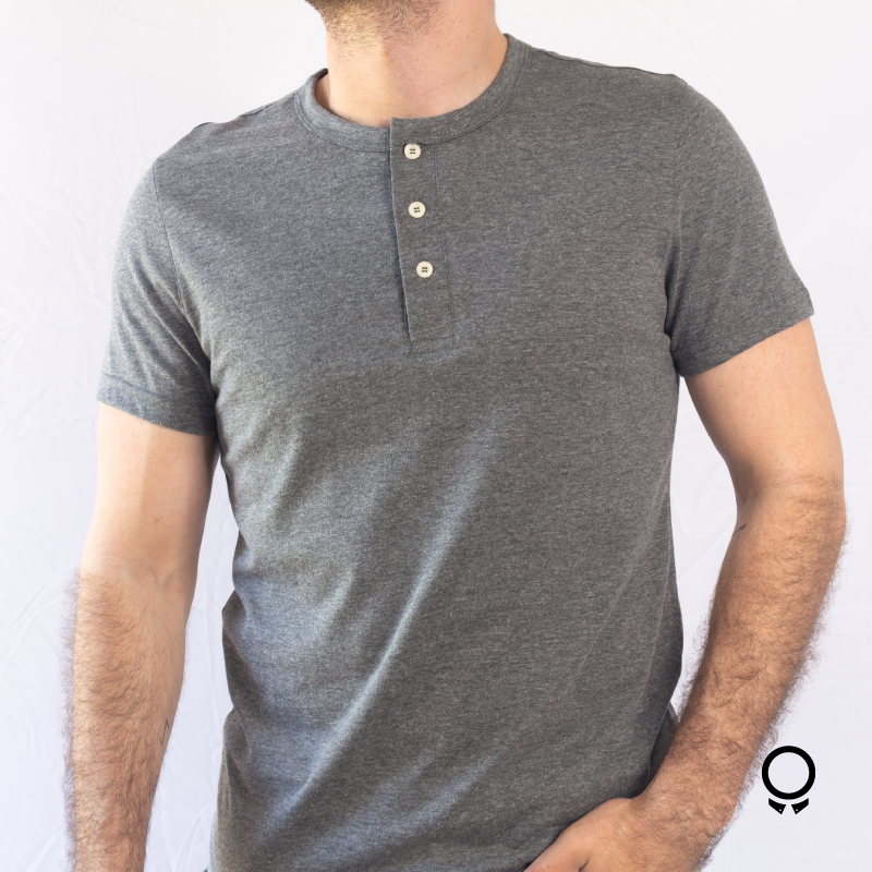 REMERA LIBERATO BASICS HENLEY MELANGE