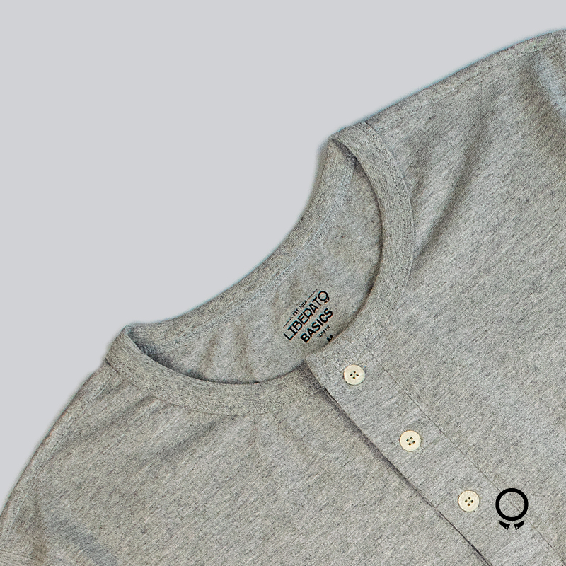 REMERA LIBERATO BASICS HENLEY MELANGE