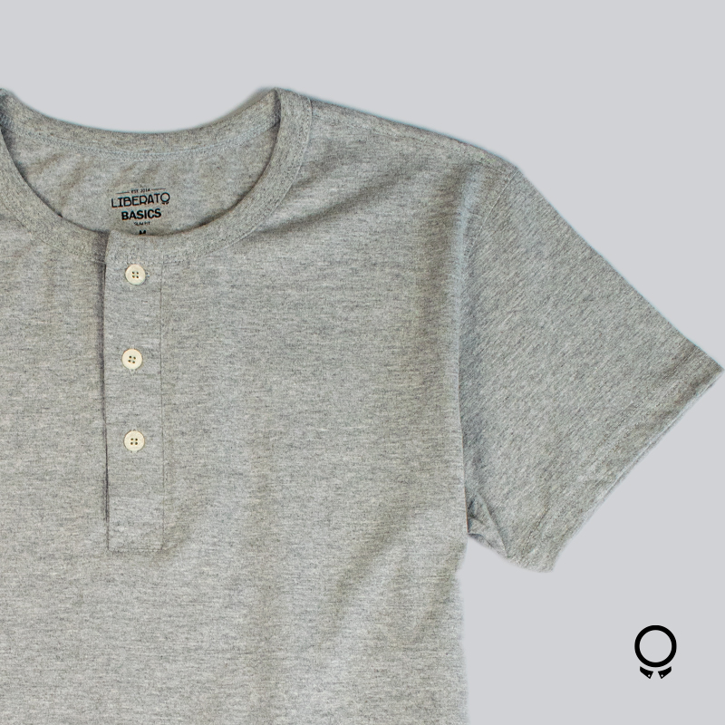 REMERA LIBERATO BASICS HENLEY MELANGE