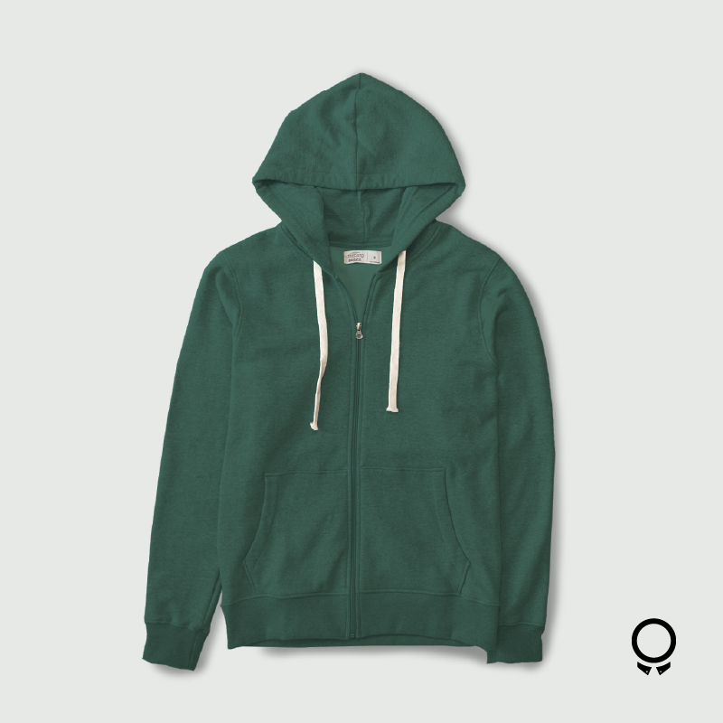 CAMPERA CON CAPUCHA LIBERATO BASICS VERDE MUSGO