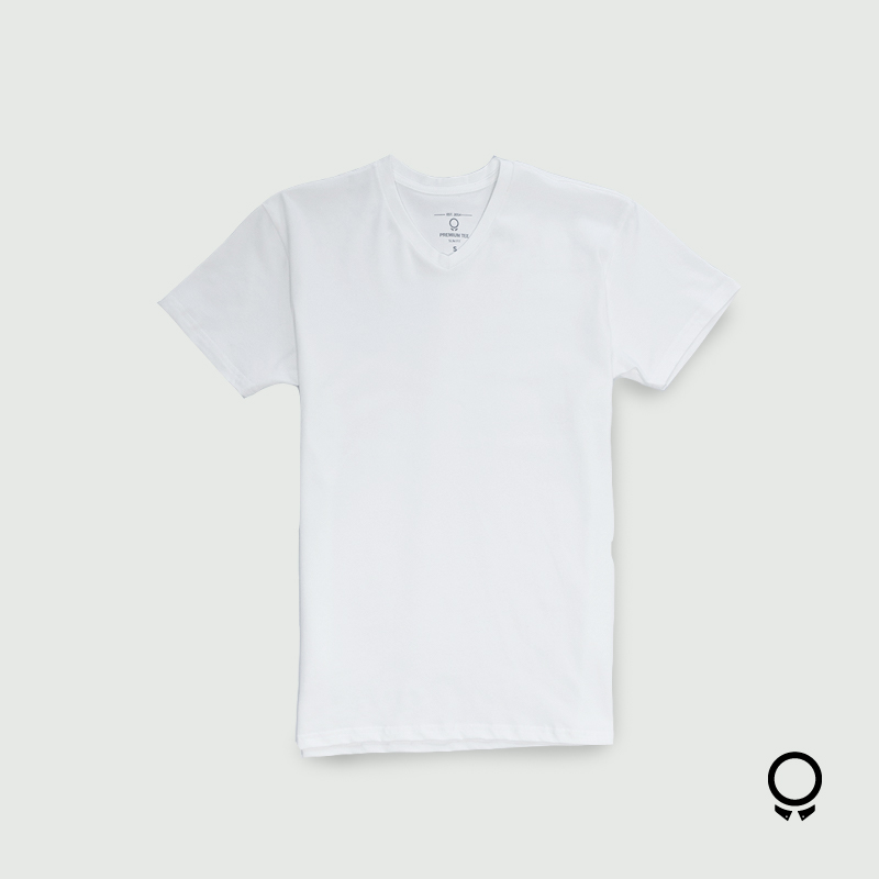 REMERA LIBERATO BASICS PREMIUM TEE V BLANCA