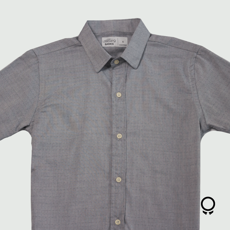 CAMISA LIBERATO BASICS MANGAS CORTAS GRIS CLARO