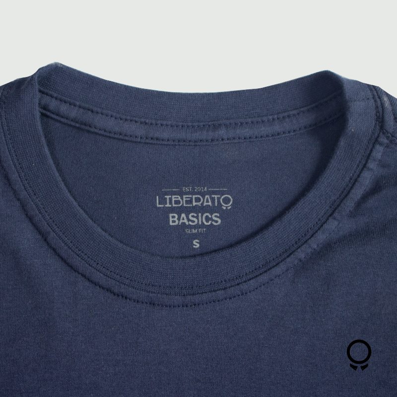 REMERA LIBERATO BASICS REDONDO AZUL MARINO
