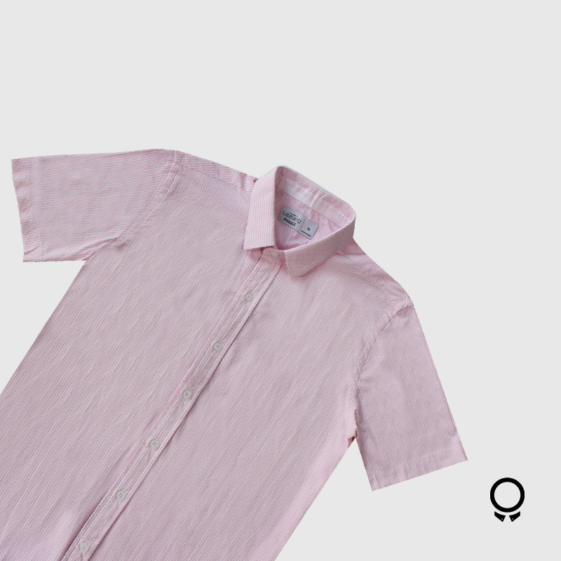 CAMISA LIBERATO BASICS MANGAS CORTAS ROSADO RAYAS