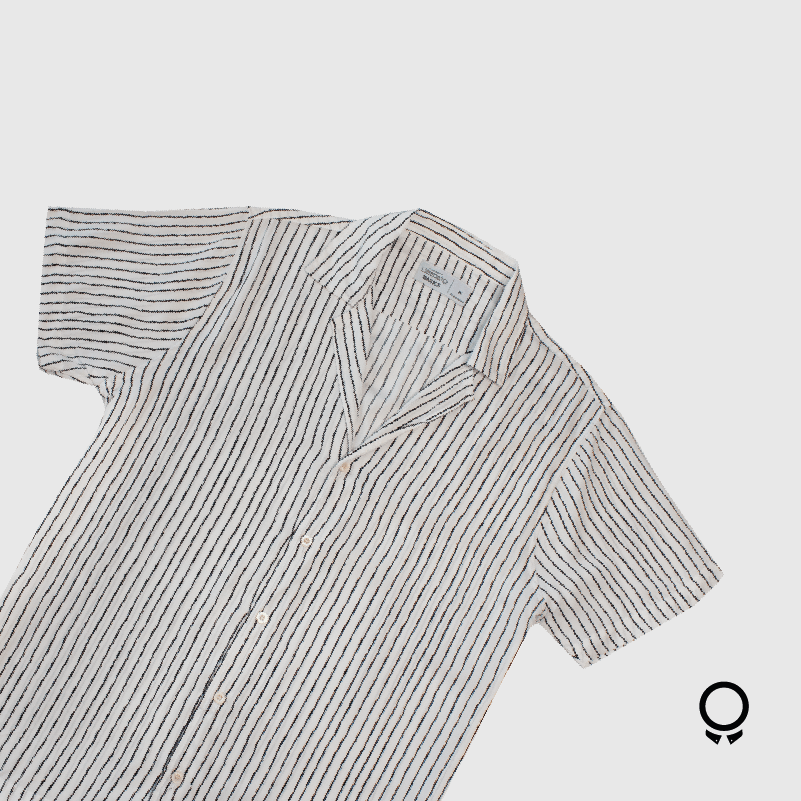 CAMISA LIBERATO BASICS PLAYERA BLANCA RAYADA