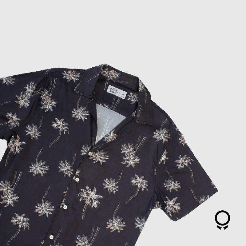 CAMISA LIBERATO BASICS NEGRA PALMERAS