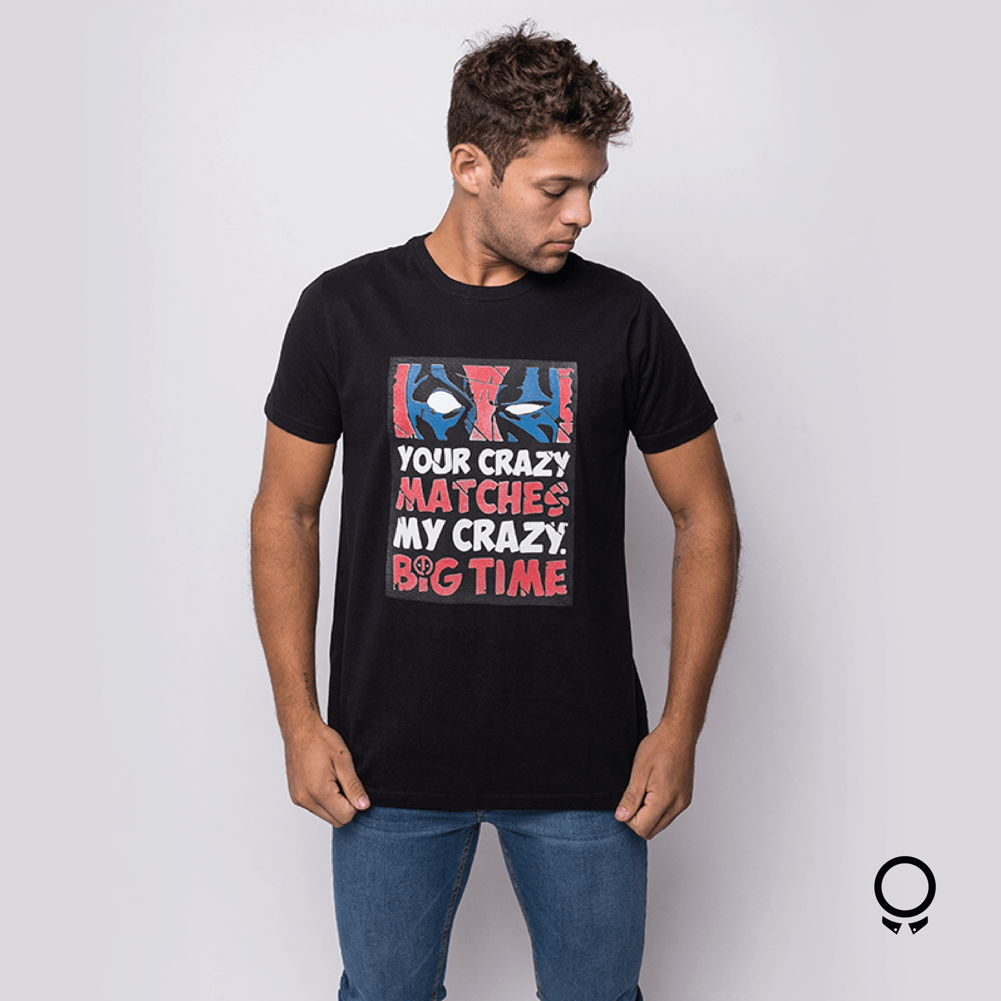 REMERA LIBERATO BASICS NEGRA REGULAR FIT DEADPOOL