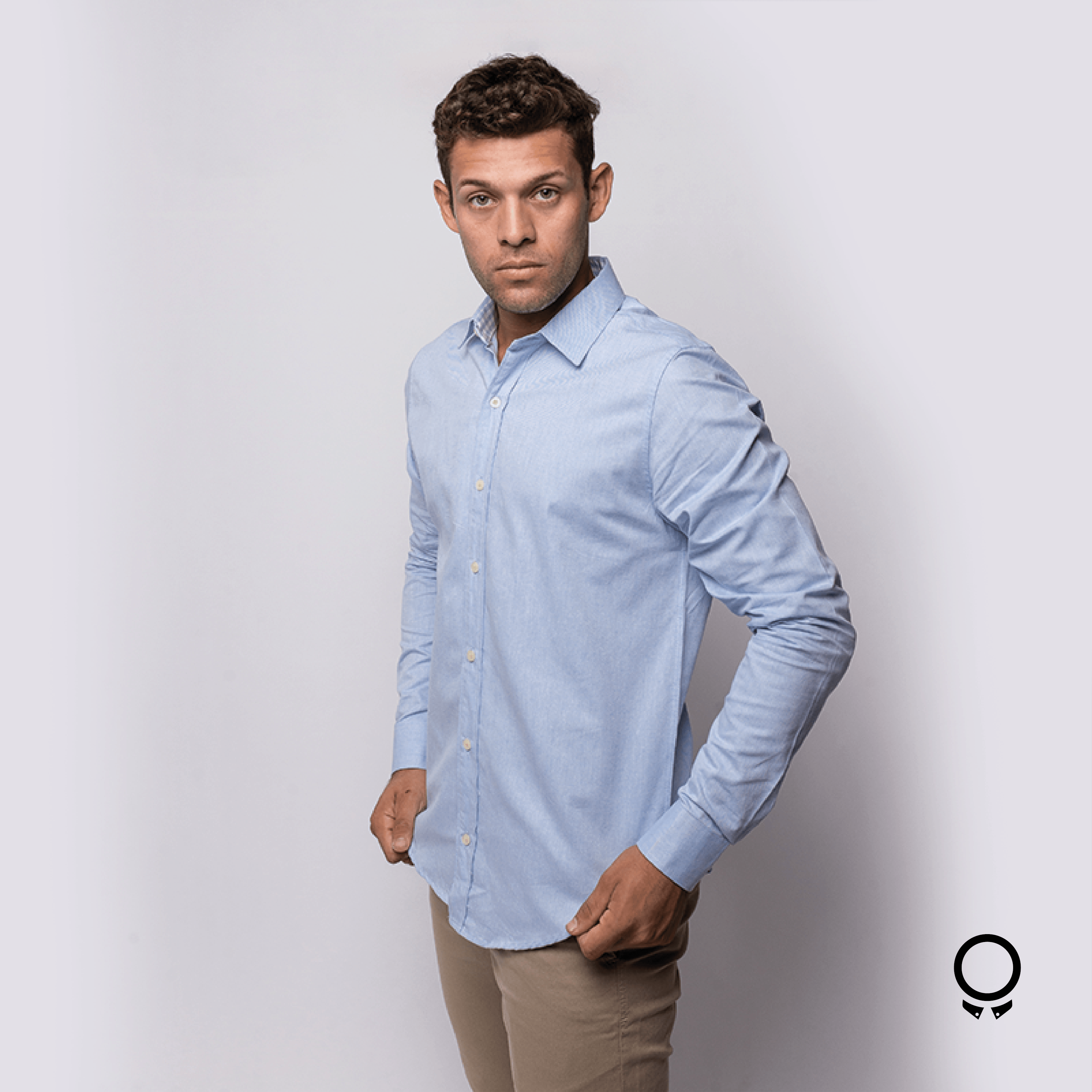 CAMISA LIBERATO BASICS MANGAS LARGAS CELESTE