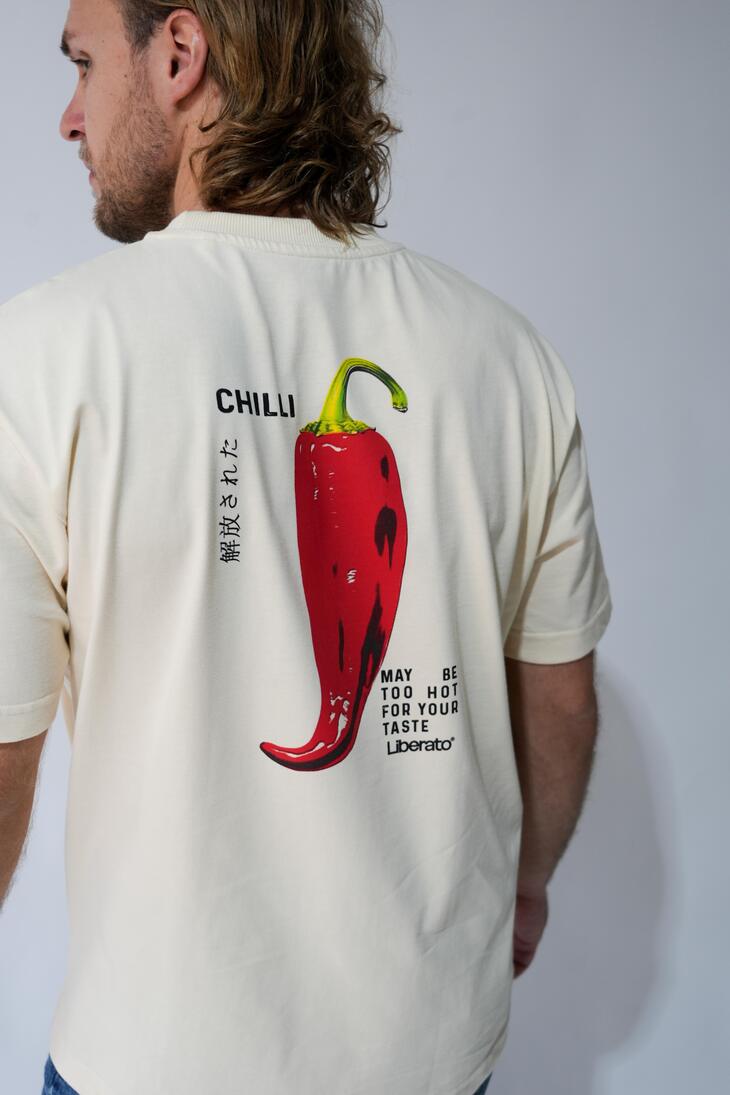 REMERA LIBERATO PREMIUM 250GSM OVERSIZE BEIGE CHILLI