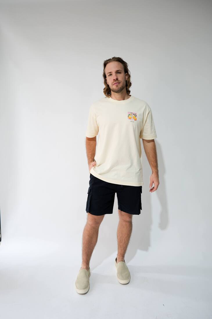 REMERA LIBERATO OVERSIZE BEIGE LEMON TARTE