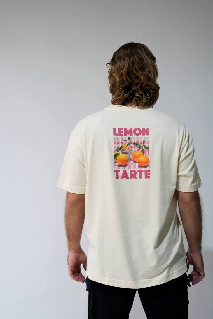 REMERA LIBERATO OVERSIZE BEIGE LEMON TARTE