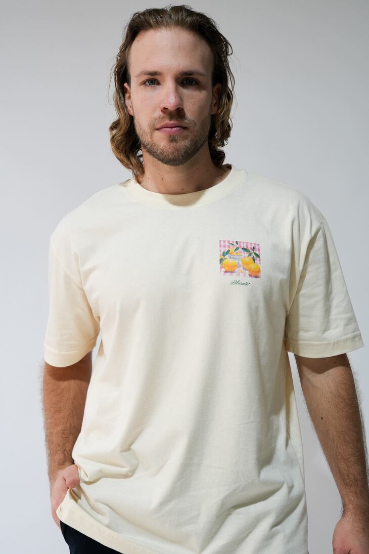 REMERA LIBERATO OVERSIZE BEIGE LEMON TARTE