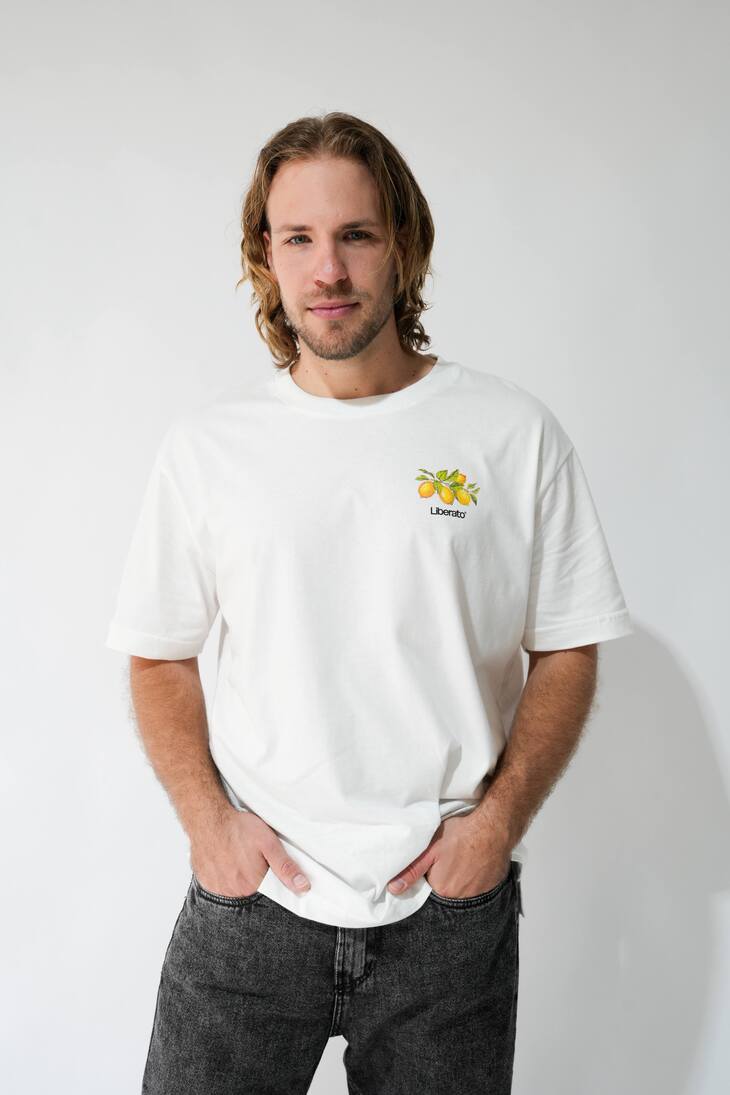 REMERA LIBERATO OVERSIZE MARFIL PREMIUM FRESH LEMON