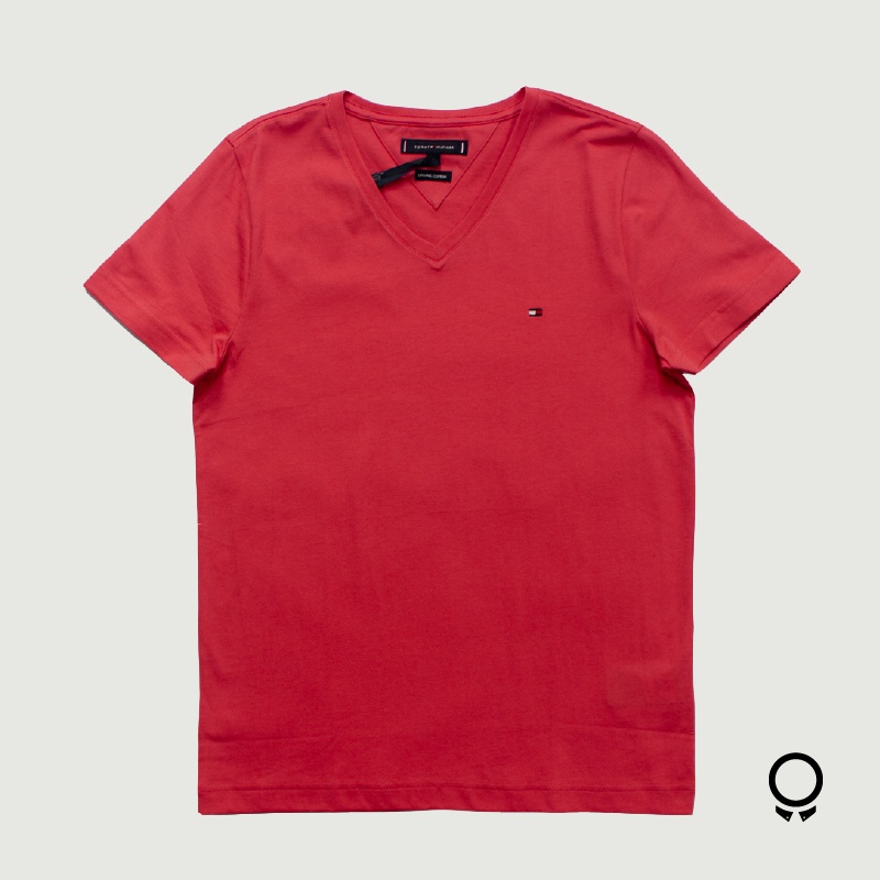 REMERA TOMMY HILFIGER CUELLO V SALMON