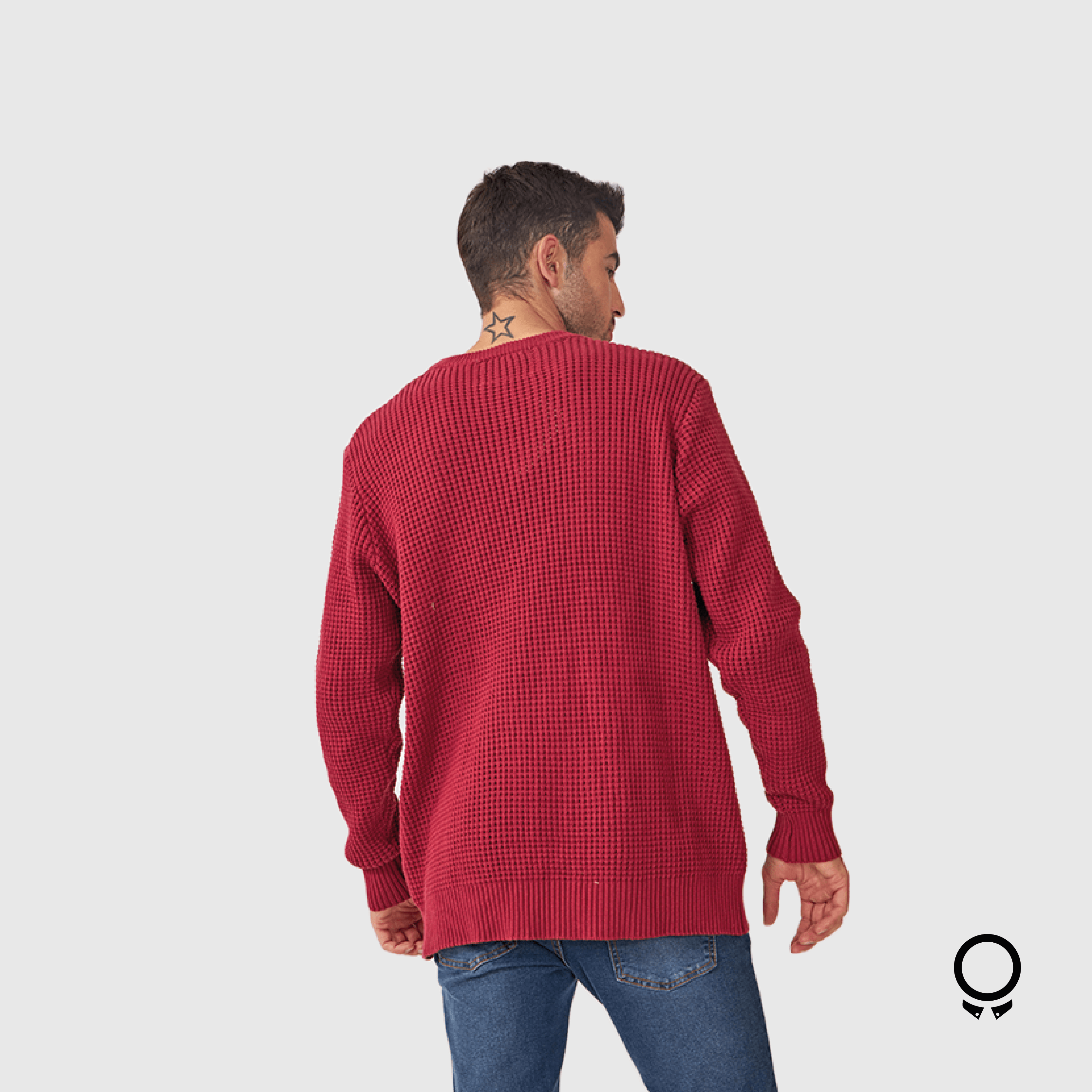 SWEATER N+ ROW BORDO