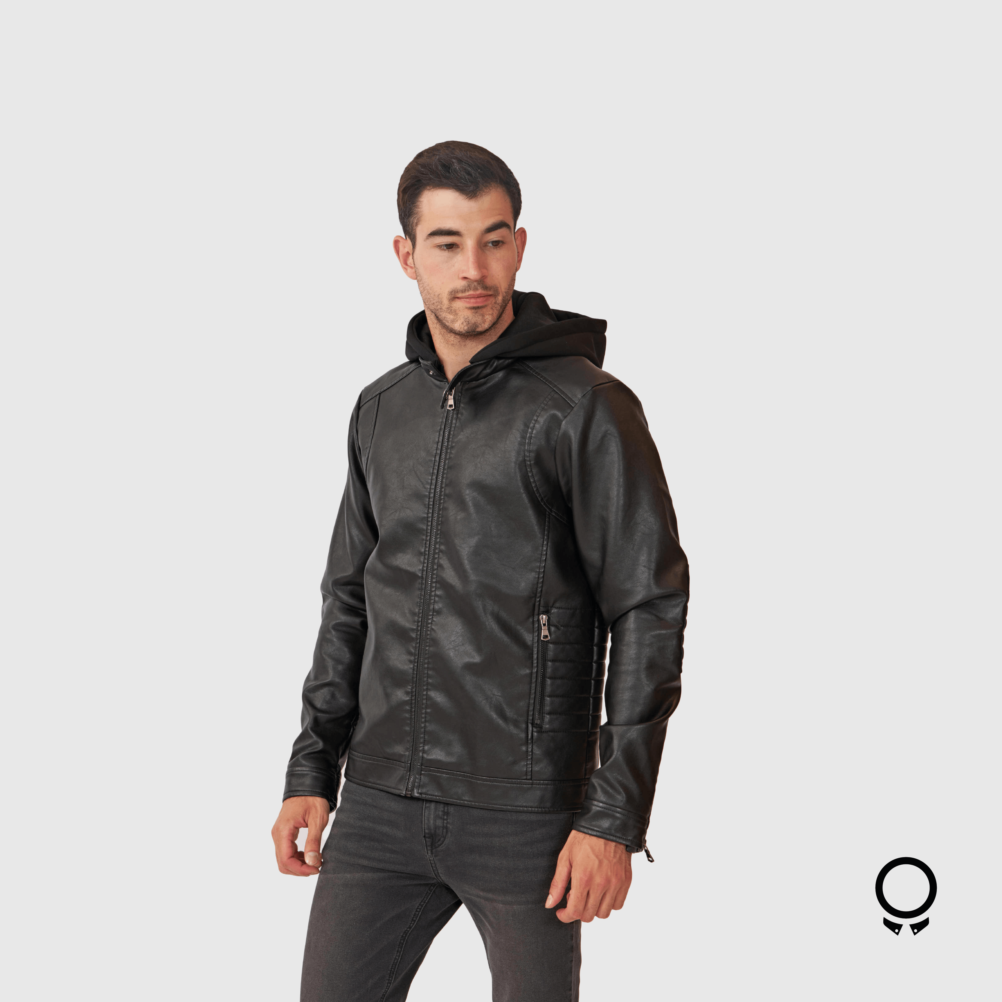 CAMPERA DE CUERO ECOLOGICO N+ KINKORA NEGRA