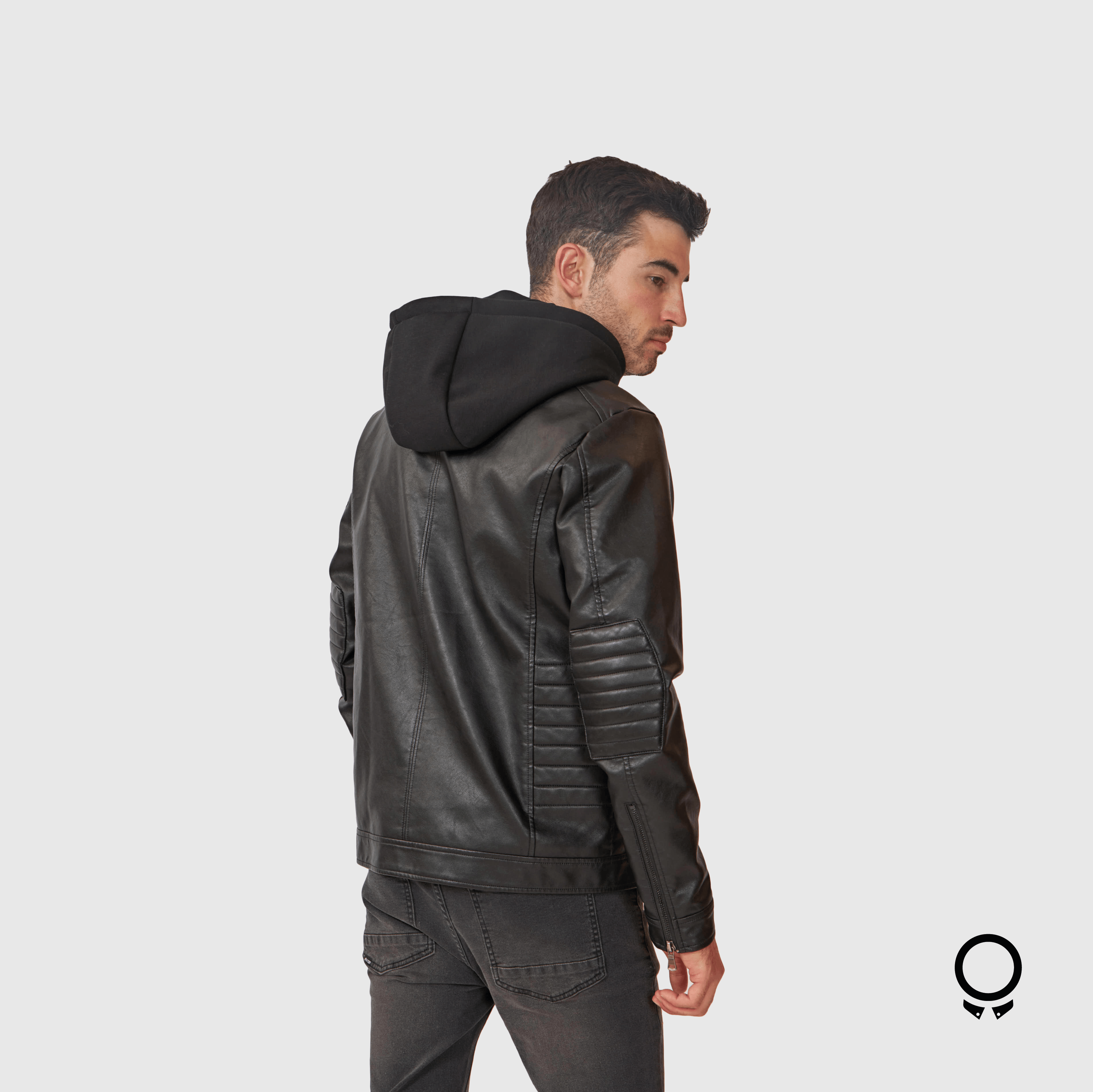 CAMPERA DE CUERO ECOLOGICO N+ KINKORA NEGRA