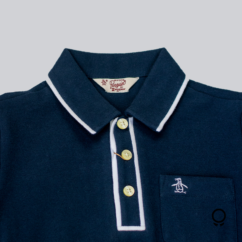 REMERA POLO NIÑOS PENGUIN AZUL MARINO