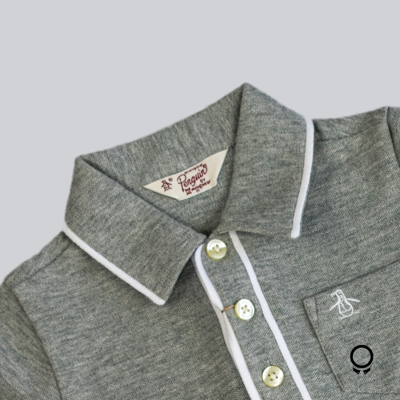 REMERA POLO PENGUIN KIDS GRIS