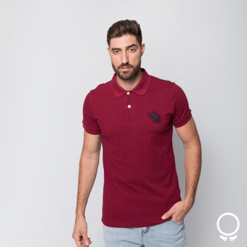 Remera Abercrombie Polo Bordo Logo Grande