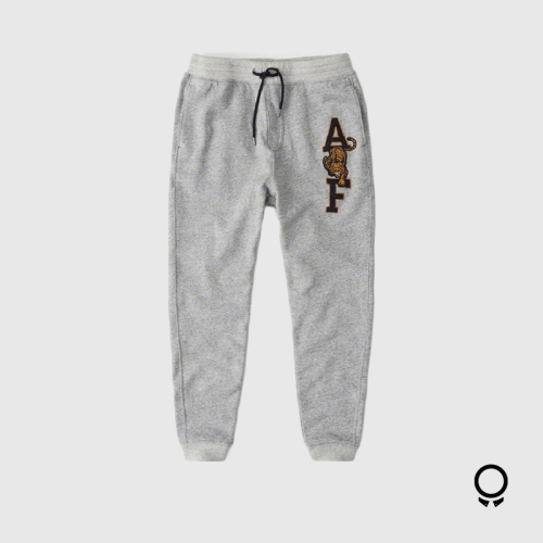 Jogger Abercrombie Gris Logo Tigre