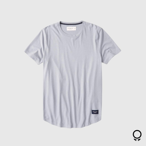 Remera Abercrombie Curva Celeste