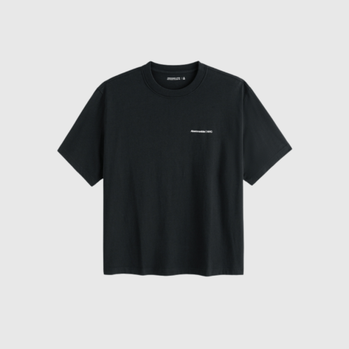 REMERA ABERCROMBIE OVERSIZE NEGRA