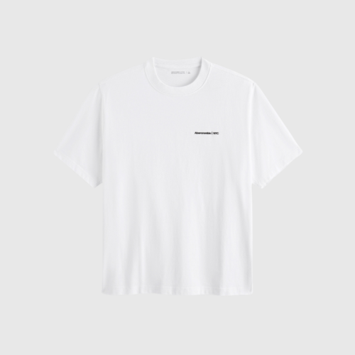 REMERA ABERCROMBIE OVERSIZE BLANCA