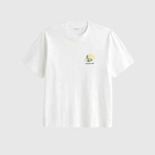 REMERA ABERCROMBIE LEMON BLANCA